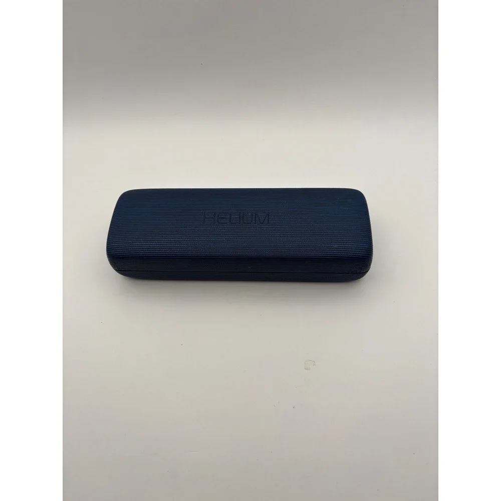 HELIUM Hard Eyeglass Case – Navy Blue Ribbed‎ Shell – Protective Glasses Case